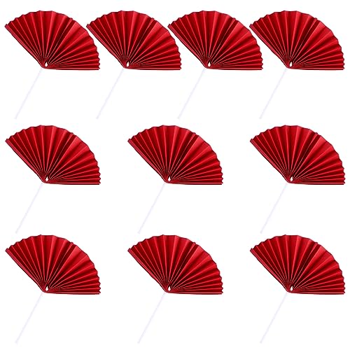 HAMPPLIES Teiliges Geburtstagskuchen Deko Dekorative Fächerform Cake Toppers Rot für Kreative Kuchendekoration und Party Feierlichkeiten von HAMPPLIES
