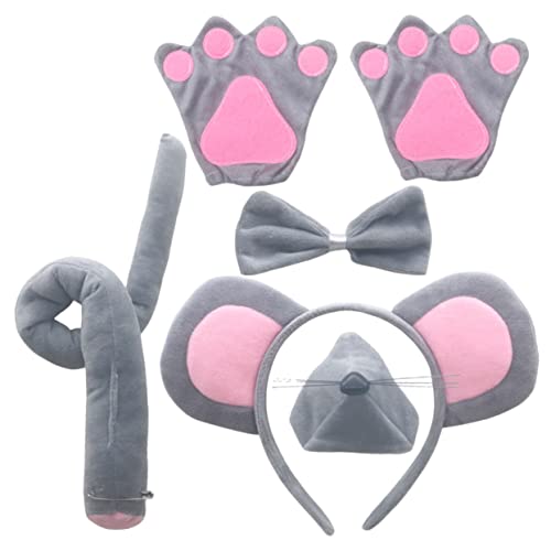 HAMPPLIES Tierkostüm Set mit Mausohren und Fliege Kostüm Zubehör für Halloween Partys und Rollenspiele mit Realistischen Details und Hohem Tragekomfort HAMPPLIES Tierkostüm Set mit Mausohren und Fliege Kostüm Zubehör für Halloween Partys und Rollenspiele mit Realistischen Details und Hohem Tragekomfort von HAMPPLIES