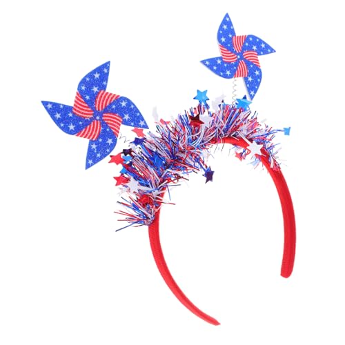 HAMPPLIES Unabhängigkeitstag Stirnband Patriotisches Windrad Haarband für Feiertagsdekorationen Leicht und Bequem für Feierlichkeiten Am Süßes Zubehör für Mädchen HAMPPLIES Unabhängigkeitstag Stirnband Patriotisches Windrad Haarband für Feiertagsdekorationen Leicht und Bequem für Feierlichkeiten Am Süßes Zubehör für Mädchen von HAMPPLIES
