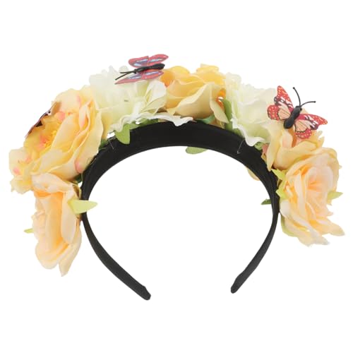 HAMPPLIES Vintage Schmetterling Haarreif mit Bunten Künstlichen Blumen Leichter Retro Stil für Halloween und Mexikanische Day Of The Dead Partys Cosplay Accessoire für Damen HAMPPLIES Vintage Schmetterling Haarreif mit Bunten Künstlichen Blumen Leichter Retro Stil für Halloween und Mexikanische Day Of The Dead Partys Cosplay Accessoire für Damen von HAMPPLIES