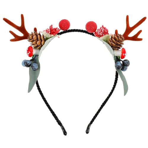 HAMPPLIES Weihnachts Geweihstirnband mit Beeren und Handgefertigtes Rentier Haarschmuck für Mädchen Festliches Accessoire für Weihnachten Party und Fotorequisiten HAMPPLIES Weihnachts Geweihstirnband mit Beeren und Handgefertigtes Rentier Haarschmuck für Mädchen Festliches Accessoire für Weihnachten Party und Fotorequisiten von HAMPPLIES