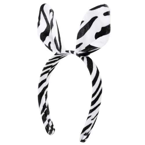 HAMPPLIES Zebra Haarreif mit Tierohren Lustiges Cosplay Accessoire für Halloween und Festlichkeiten Weich und Bequem für Damen und Teenager für Karneval und Partys HAMPPLIES Zebra Haarreif mit Tierohren Lustiges Cosplay Accessoire für Halloween und Festlichkeiten Weich und Bequem für Damen und Teenager für Karneval und Partys von HAMPPLIES