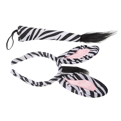 HAMPPLIES Zebra Headband Set mit Weichen Langlebigen Ohren und Tierisches Karneval Kostüm Zubehör für Halloween Fasching Maskenball und Verkleidung Bequem und Auffällig HAMPPLIES Zebra Headband Set mit Weichen Langlebigen Ohren und Tierisches Karneval Kostüm Zubehör für Halloween Fasching Maskenball und Verkleidung Bequem und Auffällig von HAMPPLIES