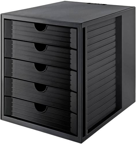HAN SYSTEMBOX KARMA 14508-13 Schubladenbox Schwarz DIN A4, DIN C4 Anzahl der Schubfächer: 5 von HAN
