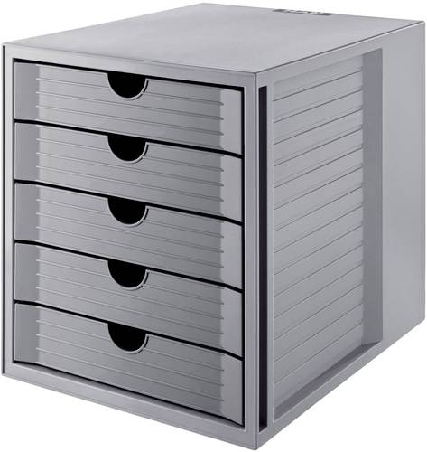 HAN SYSTEMBOX KARMA 14508-18 Schubladenbox Grau DIN A4, DIN C4 Anzahl der Schubfächer: 5 von HAN