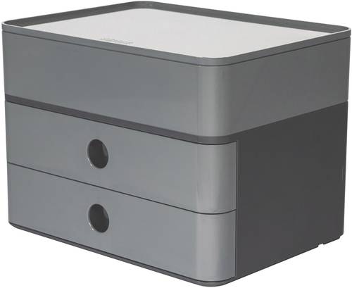 HAN SMART-BOX PLUS ALLISON 1100-19 Schubladenbox Schwarz, Grau, Weiß Anzahl der Schubfächer: 2 von HAN