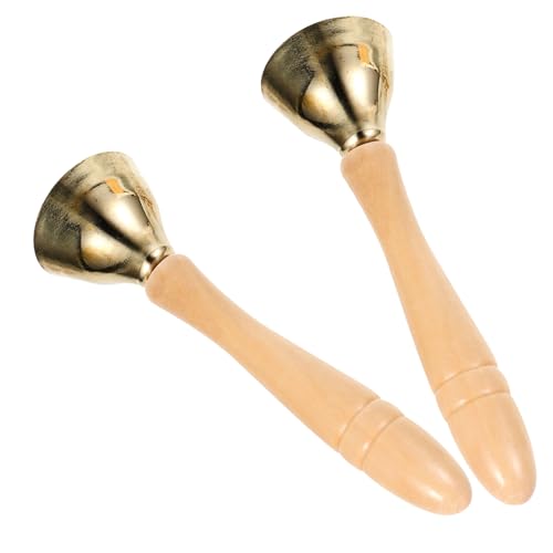 HANABASS 1 Paar Handglocken für Percussion Instrumente aus Reinem Kupfer Sicheres Musikspielzeug Kreativität und Rhythmusgefühl HANABASS 1 Paar Handglocken für Percussion Instrumente aus Reinem Kupfer Sicheres Musikspielzeug Kreativität und Rhythmusgefühl von HANABASS