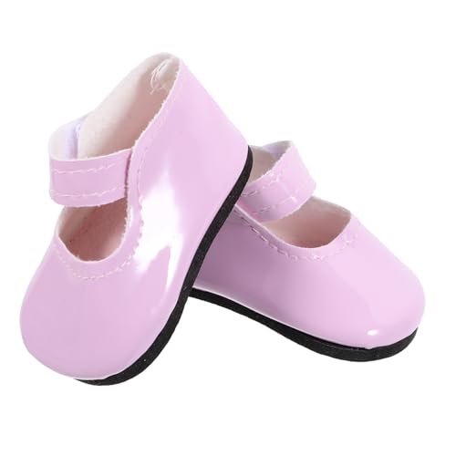 HANABASS 1 Paar Mädchen Puppenlederschuhe Babypuppe Figur Prinzessin Mini-Hausschuhe-Ornamente Minischuhe Kinderspielzeug Spielpuppenschuhe Puppen-DIY-kostüm Rosa HANABASS 1 Paar Mädchen Puppenlederschuhe Babypuppe Figur Prinzessin Mini-Hausschuhe-Ornamente Minischuhe Kinderspielzeug Spielpuppenschuhe Puppen-DIY-kostüm Rosa von HANABASS