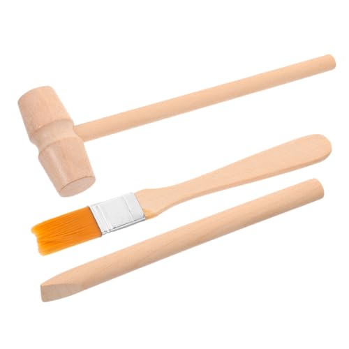 HANABASS 1 Satz Excavation Tool Teiliges Grabungswerkzeug für Jungen und Bestehend aus Holzhammer Meißel und Pinsel für Kreative Entdeckungen und Spiele HANABASS 1 Satz Excavation Tool Teiliges Grabungswerkzeug für Jungen und Bestehend aus Holzhammer Meißel und Pinsel für Kreative Entdeckungen und Spiele von HANABASS