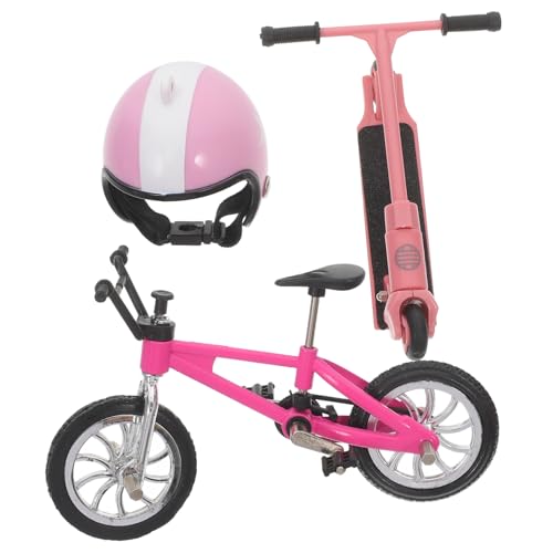 HANABASS 1 Satz Fahrrad -Scooter -helmmodell Dekoration Mini Zubehör Fahrradmodellspielzeug Kleines Fahrradmodell Puppenhaus-Roller Plastik von HANABASS