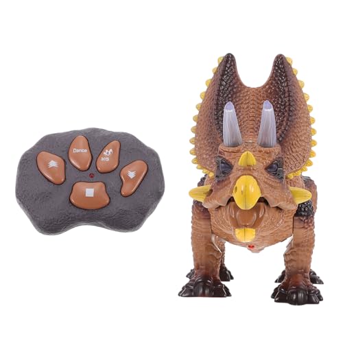 HANABASS 1 Satz Fernbedienung Dinosaurierspielzeug Kinderspielzeug Dinosaurierspielzeug für Kleinkinder elektrische Triceratops Dinosaurierspielzeug für Jungen Plastik Brown von HANABASS