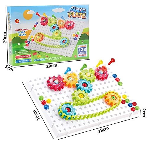 HANABASS 1 Satz Gear Chain Toy Kreatives DIY für Lernspielzeug Motorik und Vorstellungskraft Bunte Zahnradkette für Unendlichen Spielspaß HANABASS 1 Satz Gear Chain Toy Kreatives DIY für Lernspielzeug Motorik und Vorstellungskraft Bunte Zahnradkette für Unendlichen Spielspaß von HANABASS