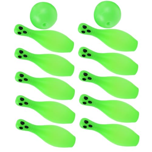 HANABASS 1 Satz Halloween Bowling Luminous Bowling Balls Pins für Interaktive Spiele im Freien Fördert Motorische Fähigkeiten und Sorgt für Spaß Partys von HANABASS