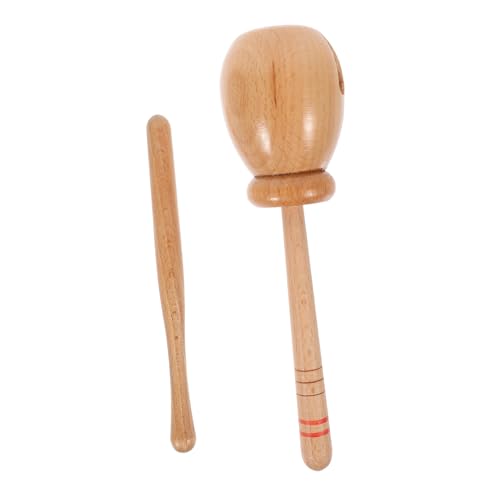 HANABASS 1 Satz Holz Rhythmusblock Musikinstrument Holzblock Schlaginstrument mit Schlegel Pädagogisches für Fördert Musikalisches Lernen und Kreativität von HANABASS