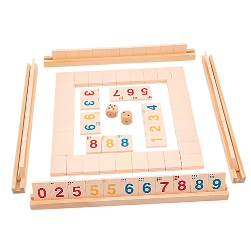 HANABASS 1 Satz Holzspielzeug Klassisches Shut The Box Würfelspiel für Erwachsene Robuste Holzbrettspiele für Partys Familienfeiern und Gesellige Runden Vielseitig mit Anpassbaren Regeln HANABASS 1 Satz Holzspielzeug Klassisches Shut The Box Würfelspiel für Erwachsene Robuste Holzbrettspiele für Partys Familienfeiern und Gesellige Runden Vielseitig mit Anpassbaren Regeln von HANABASS