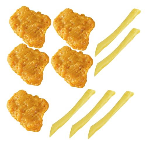 HANABASS 1 Satz Hühnernuggets und Pommes Model gebraten realistisches Fastfood Fritten gefälschte Essensrequisiten realistische Lebensmittelrequisiten Lebensmittelsimulation PVC HANABASS 1 Satz Hühnernuggets und Pommes Model gebraten realistisches Fastfood Fritten gefälschte Essensrequisiten realistische Lebensmittelrequisiten Lebensmittelsimulation PVC von HANABASS
