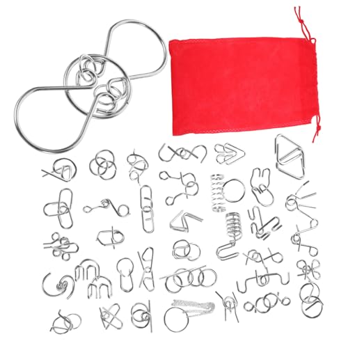 HANABASS 1 Satz Interaktives Teiliges Metall Puzzle Set Spannende Gehirnspiele und Problemlösungsfähigkeiten für und Schüler für Denkspiele und Partys HANABASS 1 Satz Interaktives Teiliges Metall Puzzle Set Spannende Gehirnspiele und Problemlösungsfähigkeiten für und Schüler für Denkspiele und Partys von HANABASS