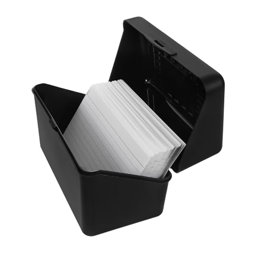 HANABASS 1 Satz Karteikartenspeicherbox Schreibtischnotenplatine Rezeptkartenhalter-Organizer Notizkartenhalter Kartenhülle Tragbarer Karteikartenspeicher Karteikartenständer Papier von HANABASS