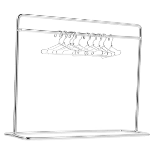 HANABASS 1 Satz Kleiderbügel für Puppen Miniaturen Mini-Puppenhaus-Aufhänger Kleidungsständer Puppenhausmöbelzubehör Gestelle Tuch kleiderständer Miniaturbügel Puppenbekleidungsregal Eisen HANABASS 1 Satz Kleiderbügel für Puppen Miniaturen Mini-Puppenhaus-Aufhänger Kleidungsständer Puppenhausmöbelzubehör Gestelle Tuch kleiderständer Miniaturbügel Puppenbekleidungsregal Eisen von HANABASS