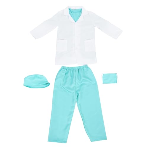 HANABASS 1 Satz Kleidung Des Kinderarztes Kostüme Für Mädchen Outfits Für Arztkittel Für Kleinkinder Doktorkostüm Für Jungen Rollenspielkostüm Arztuniform Stoff von HANABASS