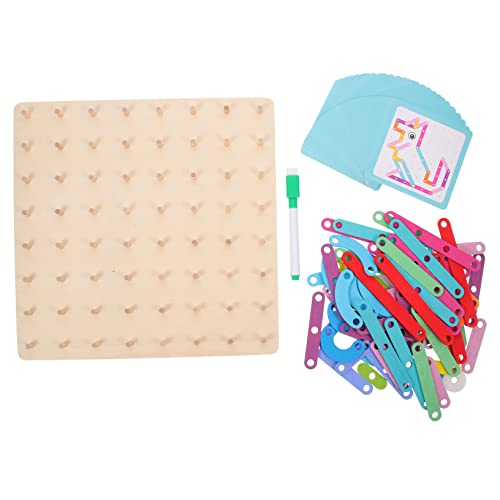 HANABASS 1 Satz Kreatives Geoboard aus Holz für Lernspiel für Geometrische Formen Fördert Hand Auge Koordination Logisches und Kreativität für Vorschule und Montessori HANABASS 1 Satz Kreatives Geoboard aus Holz für Lernspiel für Geometrische Formen Fördert Hand Auge Koordination Logisches und Kreativität für Vorschule und Montessori von HANABASS