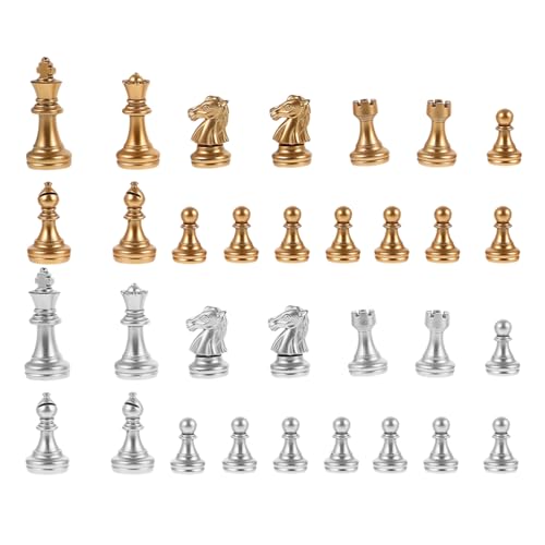 HANABASS 1 Satz Kunststoff Schachfiguren Hochwertige Langlebige Schachspiel Ersatzteile für Internationalen Schachspaß für Spieleabende und Partys HANABASS 1 Satz Kunststoff Schachfiguren Hochwertige Langlebige Schachspiel Ersatzteile für Internationalen Schachspaß für Spieleabende und Partys von HANABASS