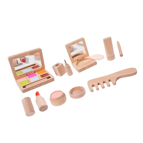 HANABASS 1 Satz Make-up- Mädchen Geburtstagsgeschenk Schönheitssalonspielzeug für Mädchen Make-up für 8-12 Kosmetikspielzeug aus Holz Kinderspielzeug hölzern von HANABASS
