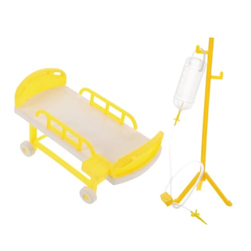 HANABASS 1 Satz Medizinisches Bett Arzt Simulieren Kleinkind Verkleidet Sich Als Arzt Vorgeben Krankenhausbettspielzeug Rollenspiel Für Kleinkinder Mini House Decor Gelb Plastik HANABASS 1 Satz Medizinisches Bett Arzt Simulieren Kleinkind Verkleidet Sich Als Arzt Vorgeben Krankenhausbettspielzeug Rollenspiel Für Kleinkinder Mini House Decor Gelb Plastik von HANABASS