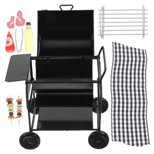 HANABASS 1 Satz Mini-Grill Puppenhaus-Grill Kleiner Grillrost Miniatur-Grillrost Kleiner Hausgrill Miniatur-Grillständer Mini-Barbecue Maker Mini -Spiel Grill Legierung Schwarz HANABASS 1 Satz Mini-Grill Puppenhaus-Grill Kleiner Grillrost Miniatur-Grillrost Kleiner Hausgrill Miniatur-Grillständer Mini-Barbecue Maker Mini -Spiel Grill Legierung Schwarz von HANABASS