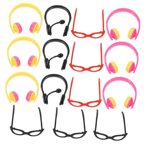 HANABASS 1 Satz Mini -Kopfhörer Brillenspielzeug gläser deko Mini-Sonnenbrille zum Basteln kleine Sonnenbrille zum Basteln Kopfhörer Brille Mini-Headset-Ornament Plastik HANABASS 1 Satz Mini -Kopfhörer Brillenspielzeug gläser deko Mini-Sonnenbrille zum Basteln kleine Sonnenbrille zum Basteln Kopfhörer Brille Mini-Headset-Ornament Plastik von HANABASS