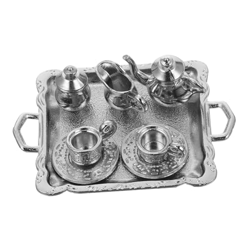 HANABASS 1 Satz Mini Tea Set Küchenmodell Mini- Aus Metall Mini -teetassen Mini- -teetischmodell Kleines Hauszubehör Miniatur -küchenzubehör Mini-teetasse Legierung Silber HANABASS 1 Satz Mini Tea Set Küchenmodell Mini- Aus Metall Mini -teetassen Mini- -teetischmodell Kleines Hauszubehör Miniatur -küchenzubehör Mini-teetasse Legierung Silber von HANABASS