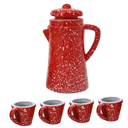 HANABASS 1 Satz Mini-Teeset Teetasse Simulation und Tasse Miniatur Mini - Puppenstubentee Kleiner Tee Dollhouse Tea Party Legierung von HANABASS