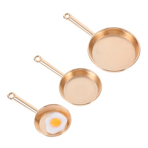 HANABASS 1 Satz Mini -pan - Zubehör Spielzeugküche Winzig Braten Bratpfanne Miniatur Klein Mini-hauskochgeschirr- Mini-töpfe Und Pfannen Golden Eisen HANABASS 1 Satz Mini -pan - Zubehör Spielzeugküche Winzig Braten Bratpfanne Miniatur Klein Mini-hauskochgeschirr- Mini-töpfe Und Pfannen Golden Eisen von HANABASS