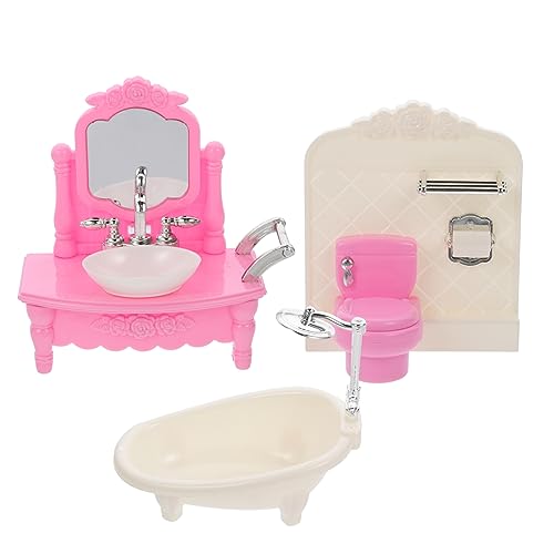 HANABASS Miniatur Badezimmermöbel Satz für Puppenhaus Badewanne Toilette Waschbecken Realistische Kleiner Möbel für Kinder Spielzeug Badezimmer Zubehör für Kleiner Haus HANABASS Miniatur Badezimmermöbel Satz für Puppenhaus Badewanne Toilette Waschbecken Realistische Kleiner Möbel für Kinder Spielzeug Badezimmer Zubehör für Kleiner Haus von HANABASS