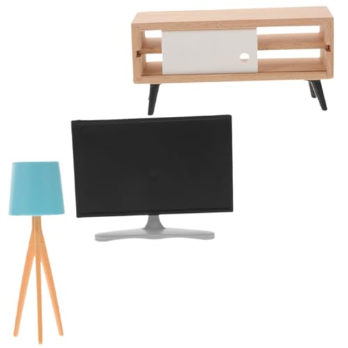 HANABASS 1 Satz Miniatur Fernseher für Puppenhaus Teiliges Zubehör mit Tv Tv Schrank und Tischlampe für Schlafzimmer und Wohnzimmer Dekoration Puppenmöbel und Szenenrequisiten HANABASS 1 Satz Miniatur Fernseher für Puppenhaus Teiliges Zubehör mit Tv Tv Schrank und Tischlampe für Schlafzimmer und Wohnzimmer Dekoration Puppenmöbel und Szenenrequisiten von HANABASS