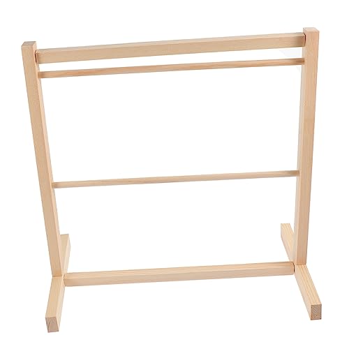HANABASS 1 Satz Puppenaufhänger Puppenkleidung Display Mini-Puppenhauszubehör kleiderständer hölzern Light Brown von HANABASS