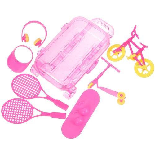 HANABASS 1 Satz Puppenkoffer Spielset mit Zubehör für Outdoor Aktivitäten Skateboard Fahrrad Tennisracket und Mehr für Kreatives im Puppenhaus Farben Zufällig Zufällige HANABASS 1 Satz Puppenkoffer Spielset mit Zubehör für Outdoor Aktivitäten Skateboard Fahrrad Tennisracket und Mehr für Kreatives im Puppenhaus Farben Zufällig Zufällige von HANABASS