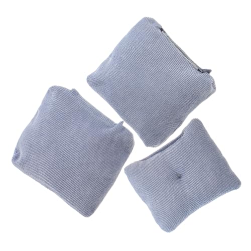HANABASS 1 Satz Puppensofa -Abdeckung Mini-möbelornamente Accessoires for Play Couch Puppenhaus Wohnzimmer Dekorzubehör Möbelbezüge Miniatur-puppenhaus-wurfkissen Sofa- Sky-Blue Stoff von HANABASS