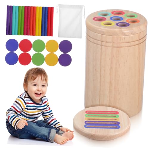 HANABASS 1 Satz Puzzle -Tasse 18 Monate Altes Sensorisches Für Kleinkinder 1-3 Für 3 -jährige Sortieren Von Für Kleinkinder 1-3 Kautschukholz von HANABASS