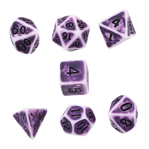 HANABASS 1 Satz Retro Polyhedral Dice Set Teiliges Würfelspiel für Brettspiele und Rollenspiele Tragbar Leicht Sicher und Einfach Ablesbar für Partys und HANABASS 1 Satz Retro Polyhedral Dice Set Teiliges Würfelspiel für Brettspiele und Rollenspiele Tragbar Leicht Sicher und Einfach Ablesbar für Partys und von HANABASS