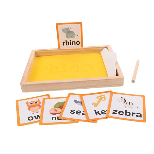 HANABASS 1 Satz Sandmalerei Sandkasten Holzvorschulenspielzeug Sandschreibe Bildungsschale Schreibtabletts aus Sand Montessori Briefschreiber Tablett Holzschachtel Yellow HANABASS 1 Satz Sandmalerei Sandkasten Holzvorschulenspielzeug Sandschreibe Bildungsschale Schreibtabletts aus Sand Montessori Briefschreiber Tablett Holzschachtel Yellow von HANABASS