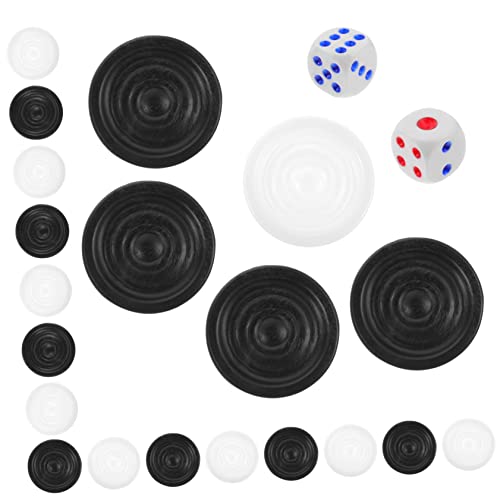 HANABASS 1 Satz Spielsteine für Dame und Schach Robuste Kunststofffiguren für Brettspiele für Reisen von HANABASS