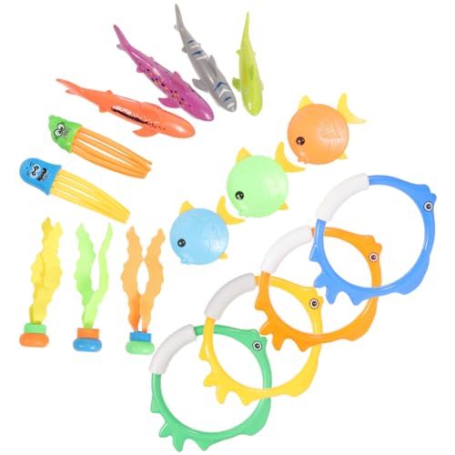 HANABASS 1 Satz Tauchen Spielzeugset für Teiliges Unterwasser Tauchspielzeug mit Bunten Ringen Stäben und Meerestieren für Swimmingpool Sicher und Spaßig Erkunden HANABASS 1 Satz Tauchen Spielzeugset für Teiliges Unterwasser Tauchspielzeug mit Bunten Ringen Stäben und Meerestieren für Swimmingpool Sicher und Spaßig Erkunden von HANABASS