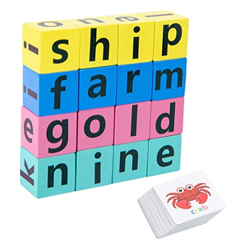 HANABASS 1 Satz Wortbuchstabierspielzeug Kinderspielzeug Lernspielzeug für das englische Alphabet Kleinkind-Puzzle Englische Wörter Buchstabieren Blöcke hölzern HANABASS 1 Satz Wortbuchstabierspielzeug Kinderspielzeug Lernspielzeug für das englische Alphabet Kleinkind-Puzzle Englische Wörter Buchstabieren Blöcke hölzern von HANABASS
