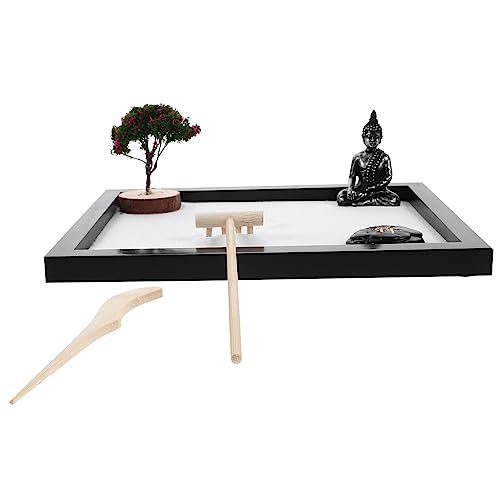 HANABASS 1 Satz Zen Garten mit Buddha Statue Desktop Sandkasten Deko für Meditation und Entspannung Kreatives Home Office Accessoire für Freunde und Familie HANABASS 1 Satz Zen Garten mit Buddha Statue Desktop Sandkasten Deko für Meditation und Entspannung Kreatives Home Office Accessoire für Freunde und Familie von HANABASS