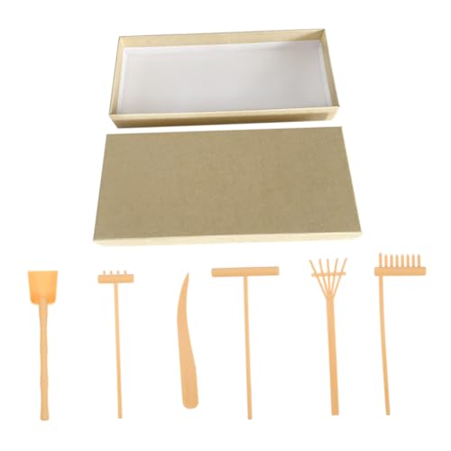 HANABASS 1 Satz Zen-Sandrechen-Set groß Einheit Mini-Rechen Zen Rechen spaß witzige Sandgartenrechenwerkzeug Zen-Garten für den Schreibtisch Plastik Yellow HANABASS 1 Satz Zen-Sandrechen-Set groß Einheit Mini-Rechen Zen Rechen spaß witzige Sandgartenrechenwerkzeug Zen-Garten für den Schreibtisch Plastik Yellow von HANABASS