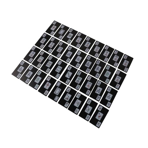 HANABASS 1 Satz wasserdichte Solitaire-Mahjong-Fliesen Karte Poker Klein Party Oh Decks Spielversorgung Requisiten Für Reisespiele Requisiten Für Reisetischspiele PVC von HANABASS