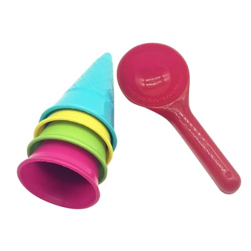 HANABASS 1 Set Eisbecher Sandstrand Für So Tun Als Ob Eistüten Eisportionierer Sandschaufel Kegelförmiger Eisportionierer Strandspielspielzeug Eisdielen Pp von HANABASS