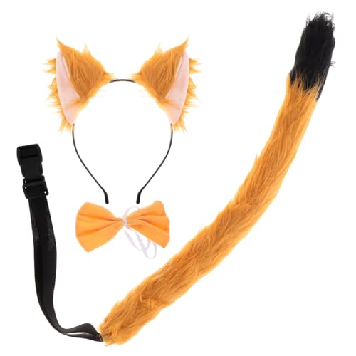 HANABASS 1 Set Fuchskostüm Stirnband Fliege Set Halloween Fuchsohren Kopfbedeckung Tierkostüm Requisiten Für Cosplay Party Und Rollenspiele HANABASS 1 Set Fuchskostüm Stirnband Fliege Set Halloween Fuchsohren Kopfbedeckung Tierkostüm Requisiten Für Cosplay Party Und Rollenspiele von HANABASS