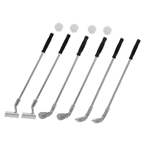 HANABASS 1 Set Mini Golfschläger Mini Golf Spiel Golfschläger Wedge Golfschläger Für Herren Outdoor Golffiguren Puppenhaus Zubehör Miniaturen Puppenhaus Artikel Mini Golfwagen von HANABASS